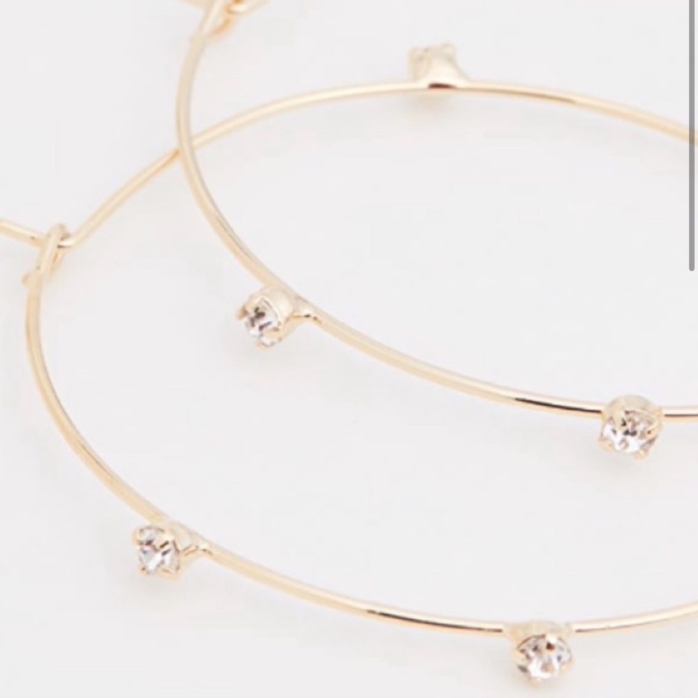 Jules Smith Gold Plated Hoop Earrings-NEW
